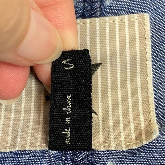 One Teaspoon Homesick Blues Chambray Polka Dot Sleeveless Shirt Dress - Picture 6 of 7